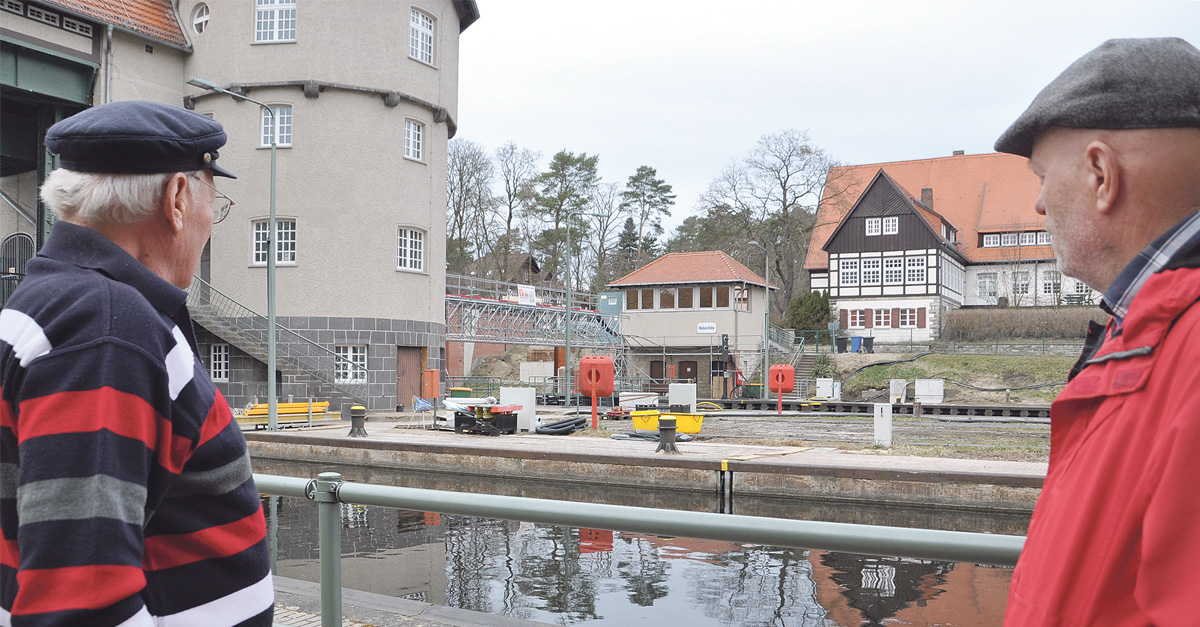 Blick auf die Machnower Schleuse